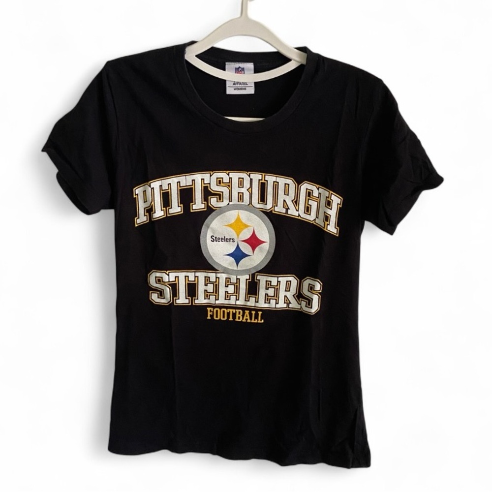 Pittsburgh Steelers Football‎ NFL Black Crew Neck Womens T Shirt Size M
